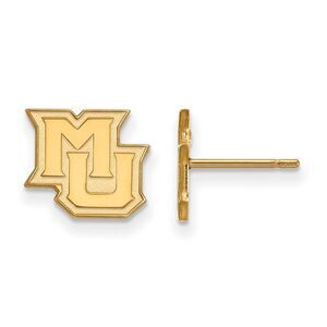 14k Gold Plated Silver Marquette University XS (Tiny) Post Earrings